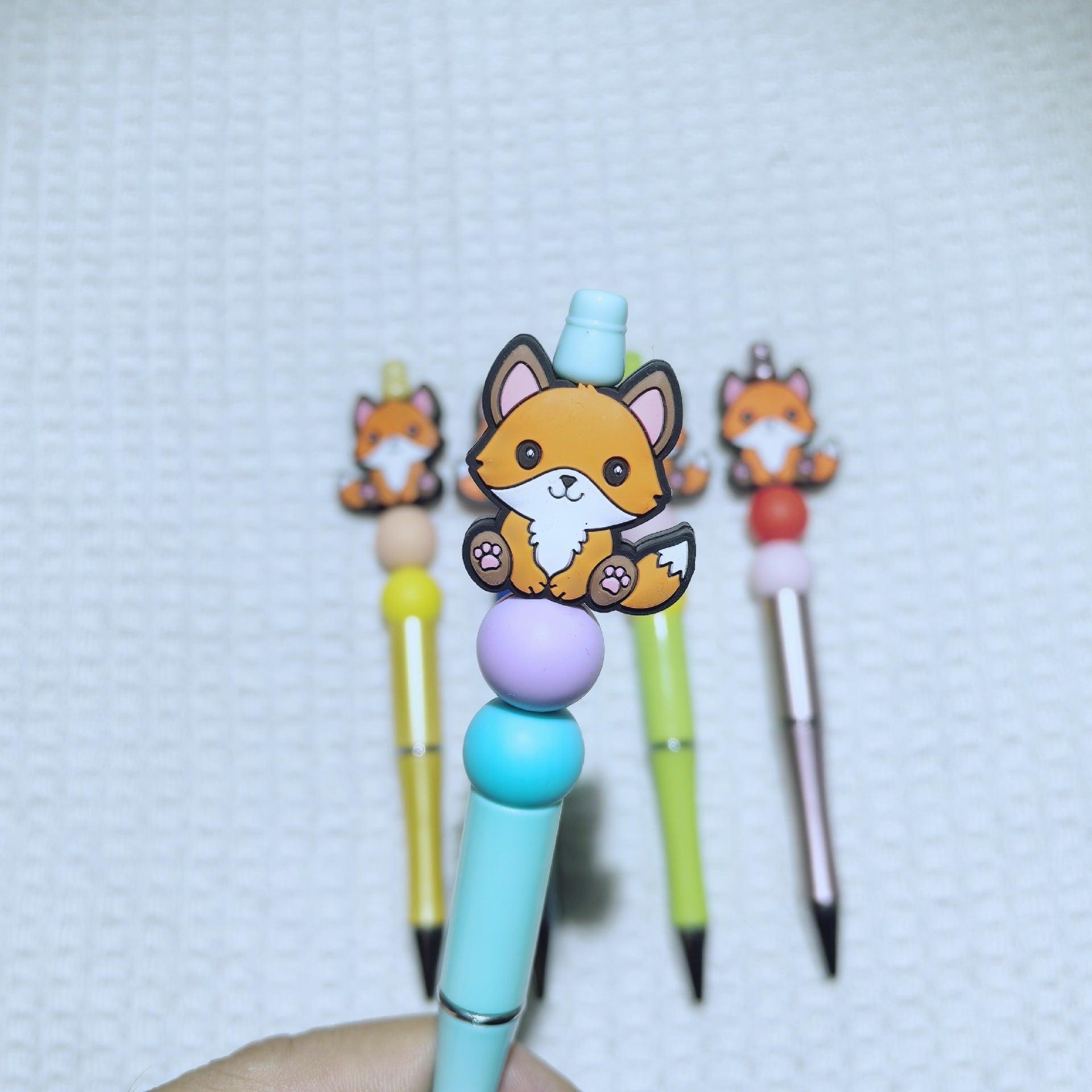 Wholesale 10pcs Little fox silicone cartoon beads