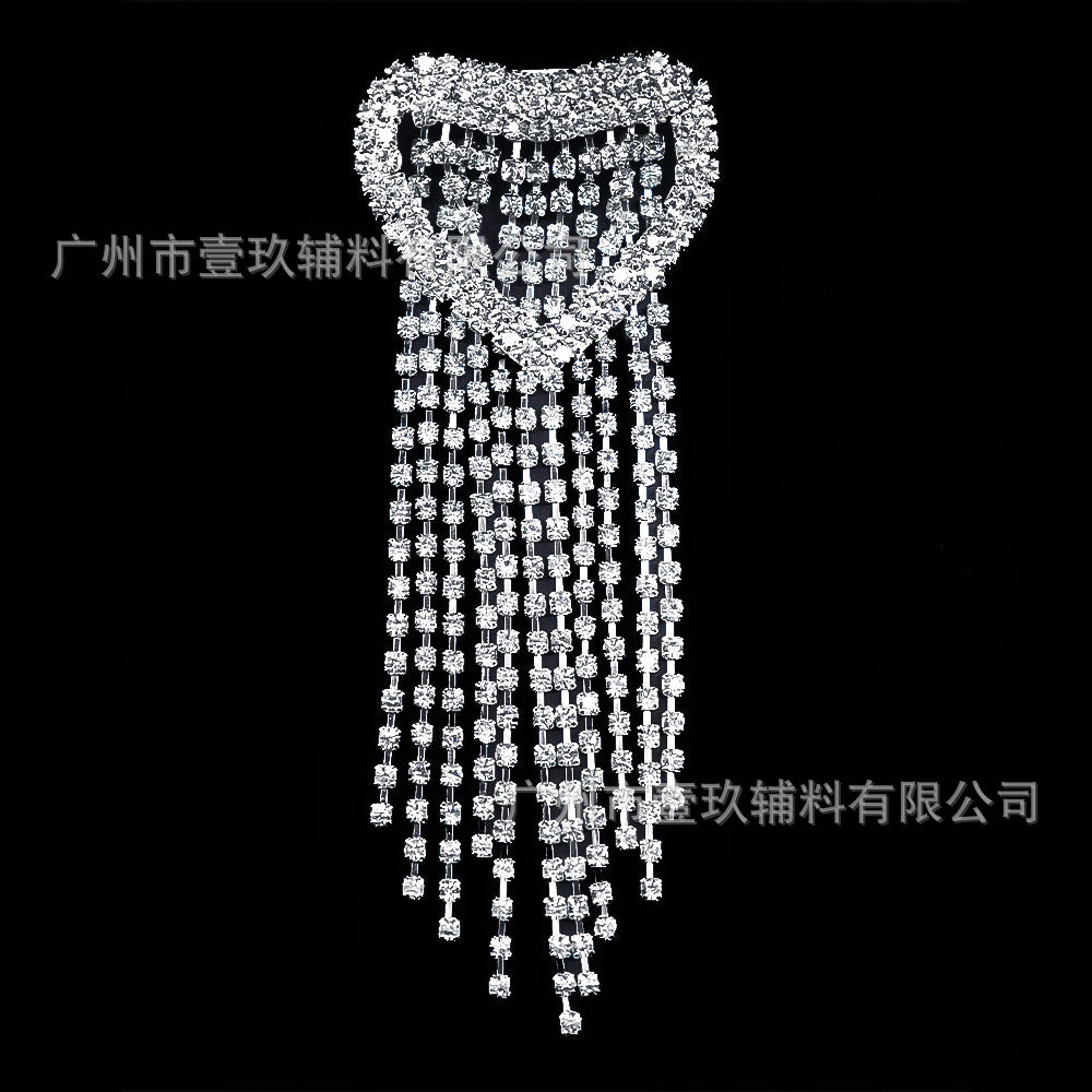 Wholesale Diverse Silver Bow Water Diamond Crystal Chest Flower DIY Patches