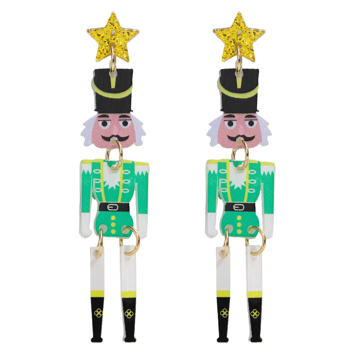 Wholesale 12pcs/pack Christmas Series Nutcracker Soldier Private Soldier Earrings