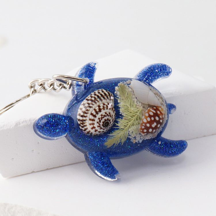 Wholesale 6pcs Ocean Turtle Creative Metal Keychain