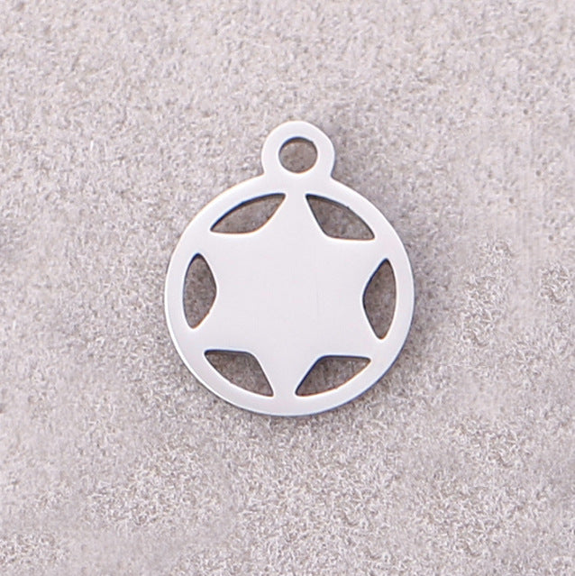 Wholesale Stainless Steel Christmas Snowman Fawn Christmas Tree Snowflake Pendant Accessories DIY