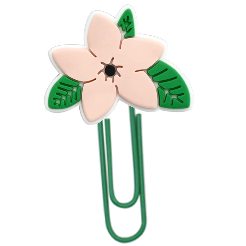 Wholesale Random 50pcs Student Paper Clip Pink Peach Blossom Bookmark