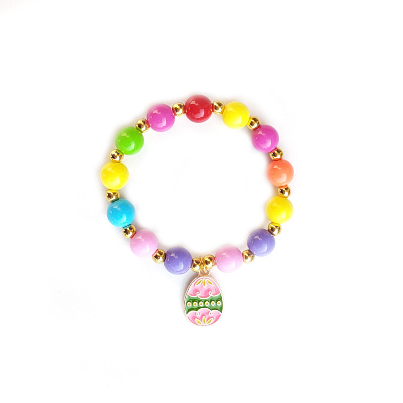 Wholesale Easter Egg Acrylic Beaded Accessories  Bracelet