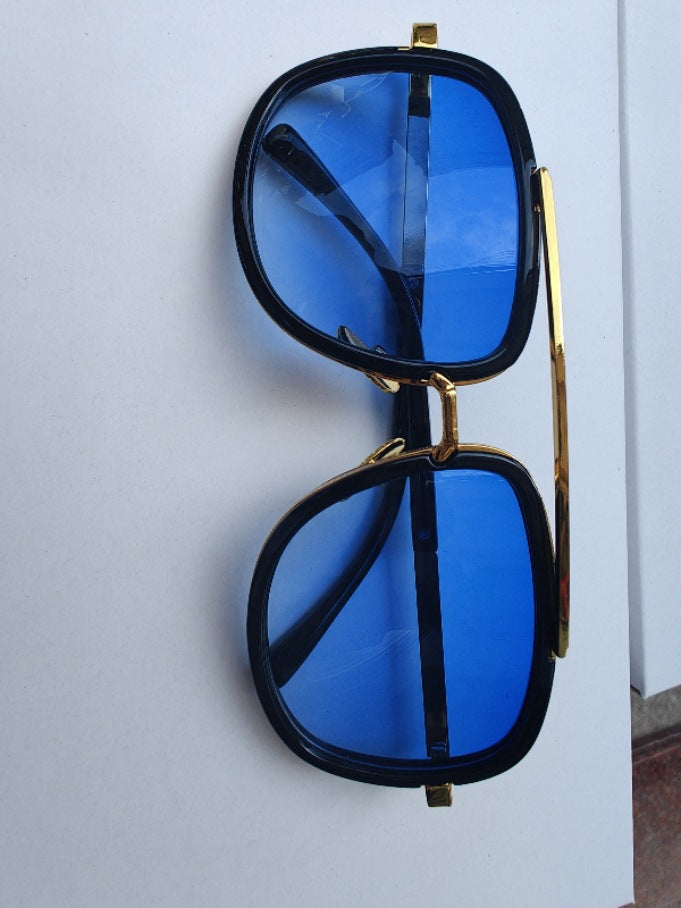 Gafas de sol de PC de marco de doble haz de marco grande al por mayor