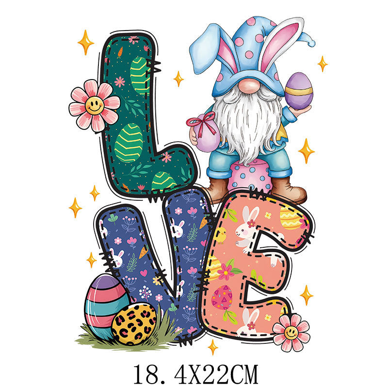 Wholesale 10pcs Easter Rabbit Radish UV DTF Ready to Press Transfers Wrap