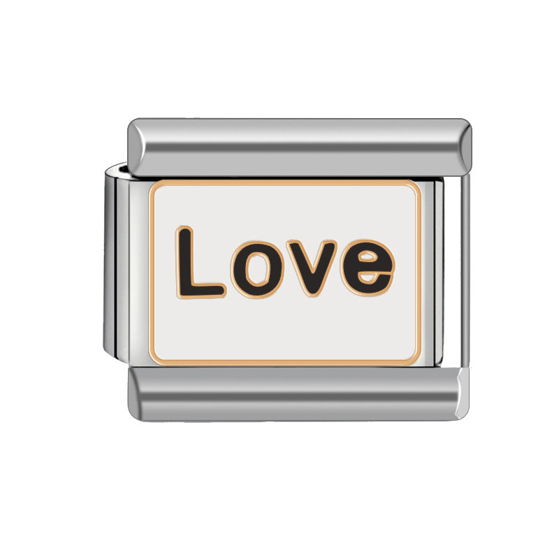 Wholesale Italian Charm Bracelet 9mm DIY Spliced Detachable Heart Pattern Combination Bracelet