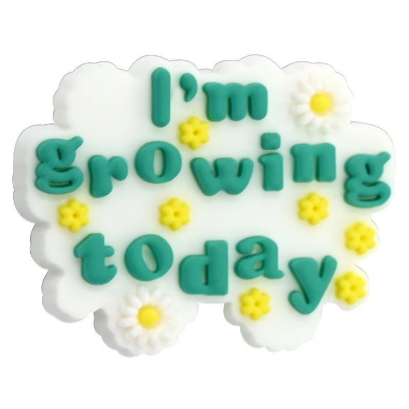 Wholesale Random 10pcs cartoon PVC soft thick patch perforated DIY beads Focal Beads