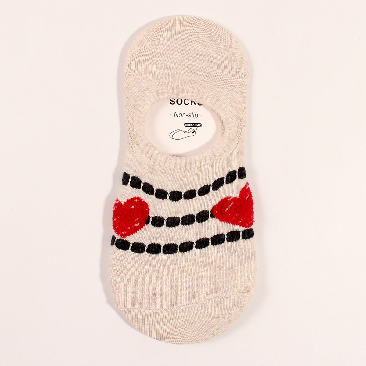 Wholesale Valentine's Day Love Invisible Socks Shallow Mouth Silicone Non-falling Boat Socks