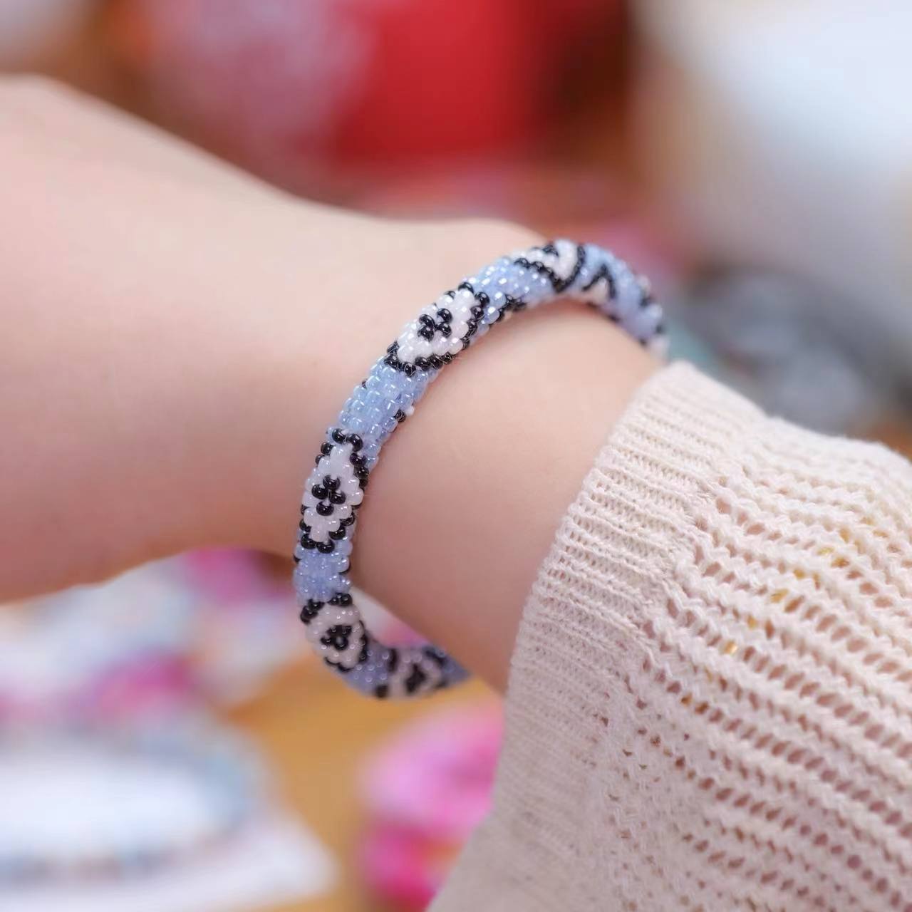 Wholesale Nepalese Hand-woven Japanese Essential Oil Diffuser Beaded Bracelet