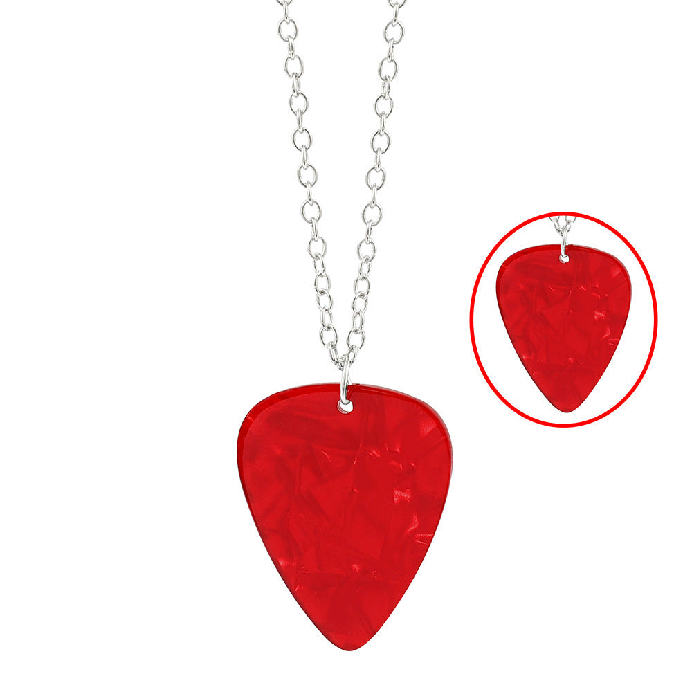 Wholesale Guitar pick necklace acrylic Necklace
