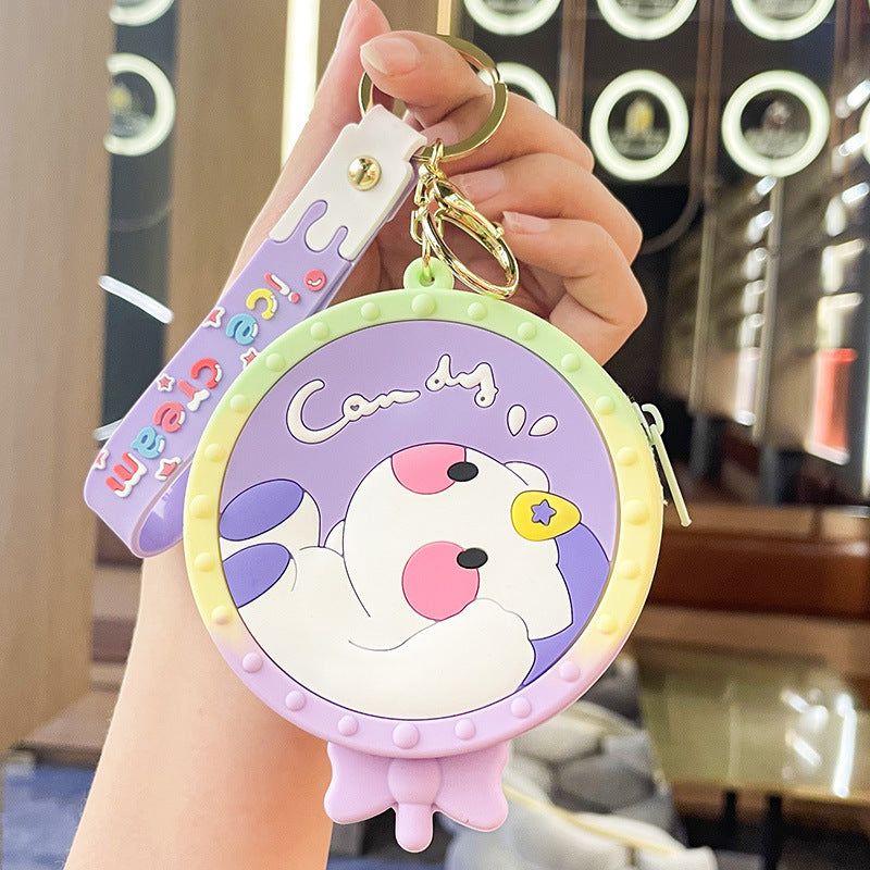 Wholesale Cartoon Coin Purse Silicone Keychain