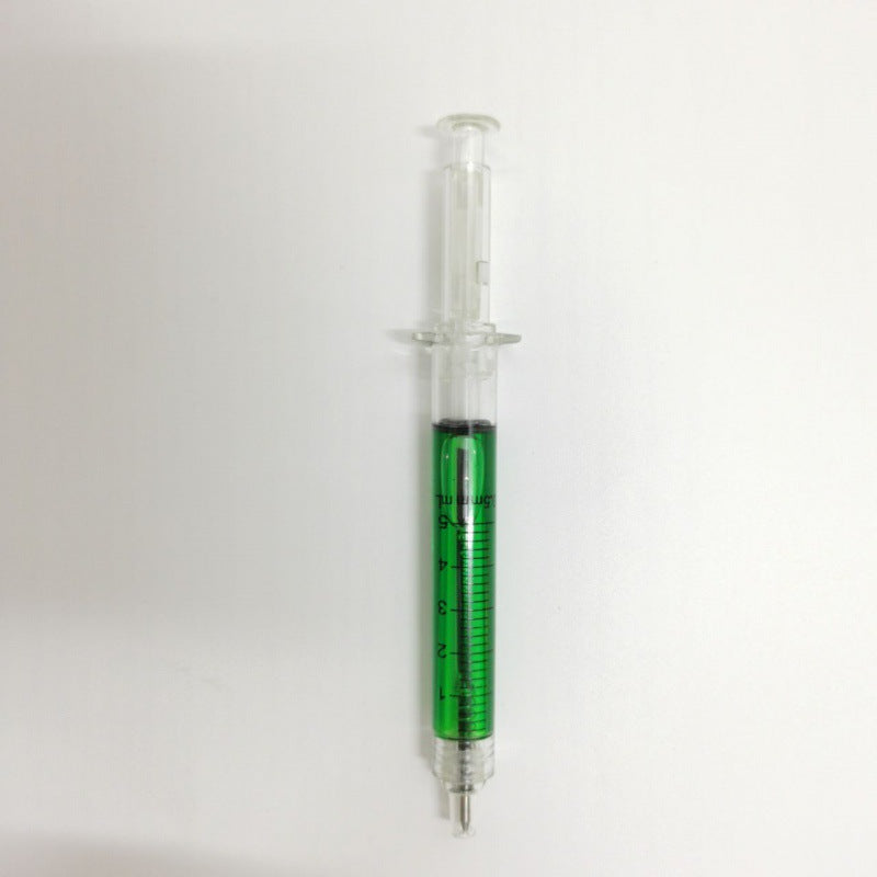 Wholesale Pens Syringe Shape Office Stationery Signature Pen Creative Syringe Type Ballpoint Pen