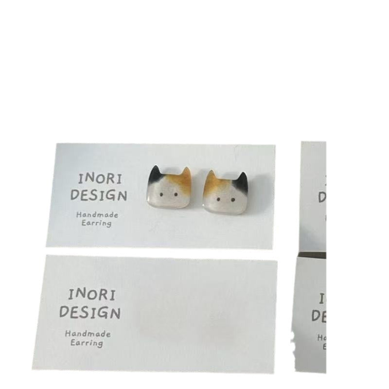 Wholesale Cute Cat Niche Design Simple High-end Sense Earrings