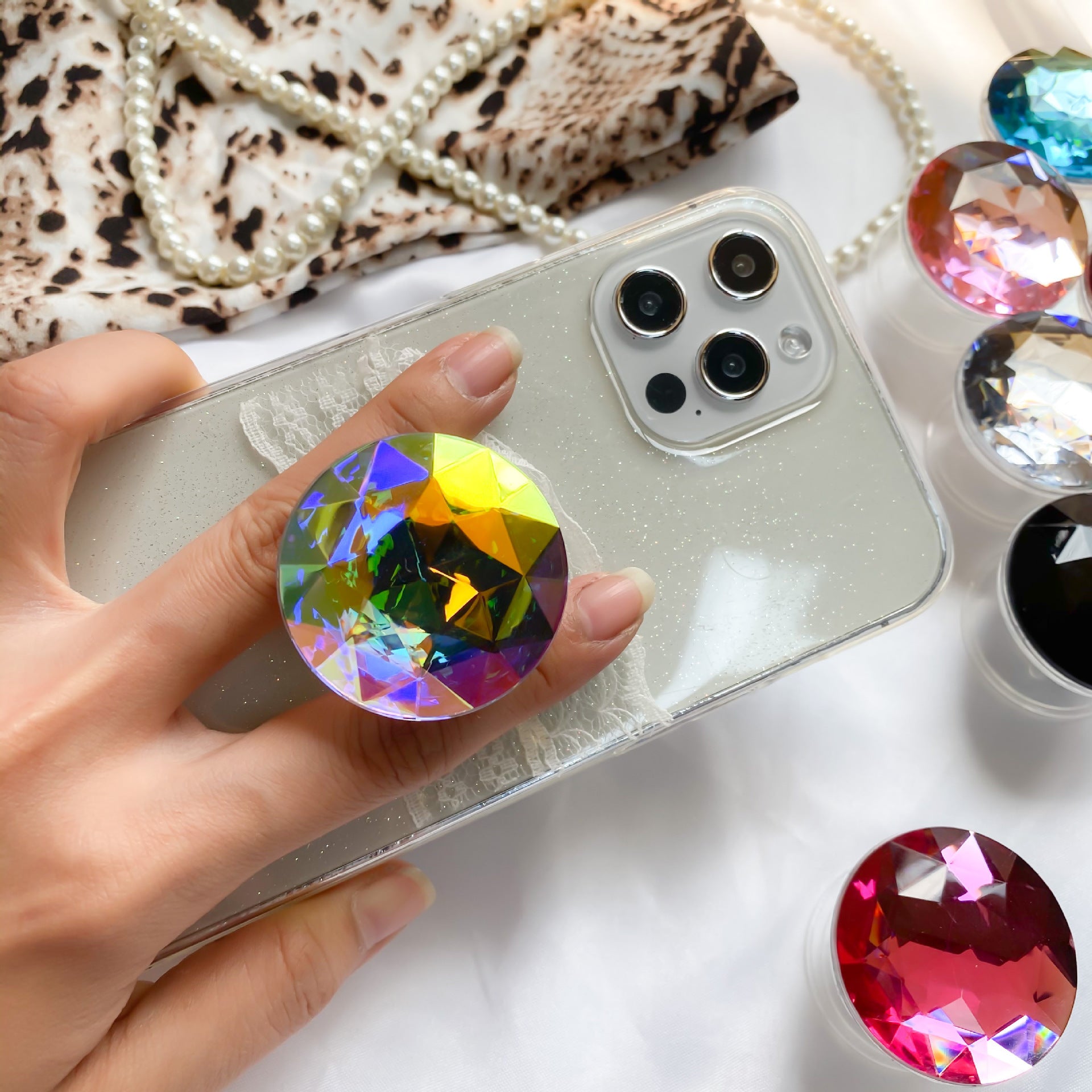 Wholesale Plastic Gem Rhinestone Mobile Phone Airbag Holder