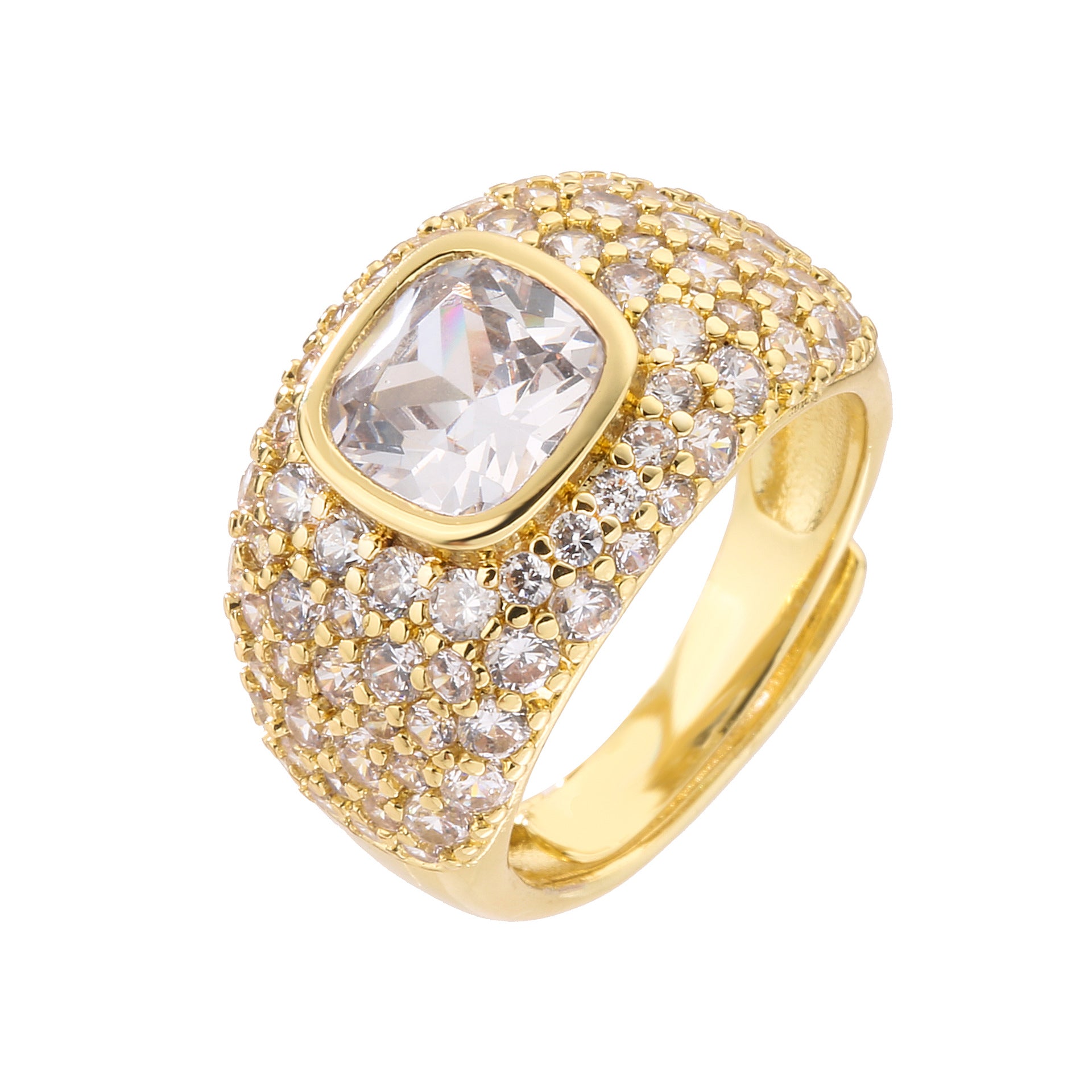 Wholesale Fashion Love Geometric Opening Adjustable Ring