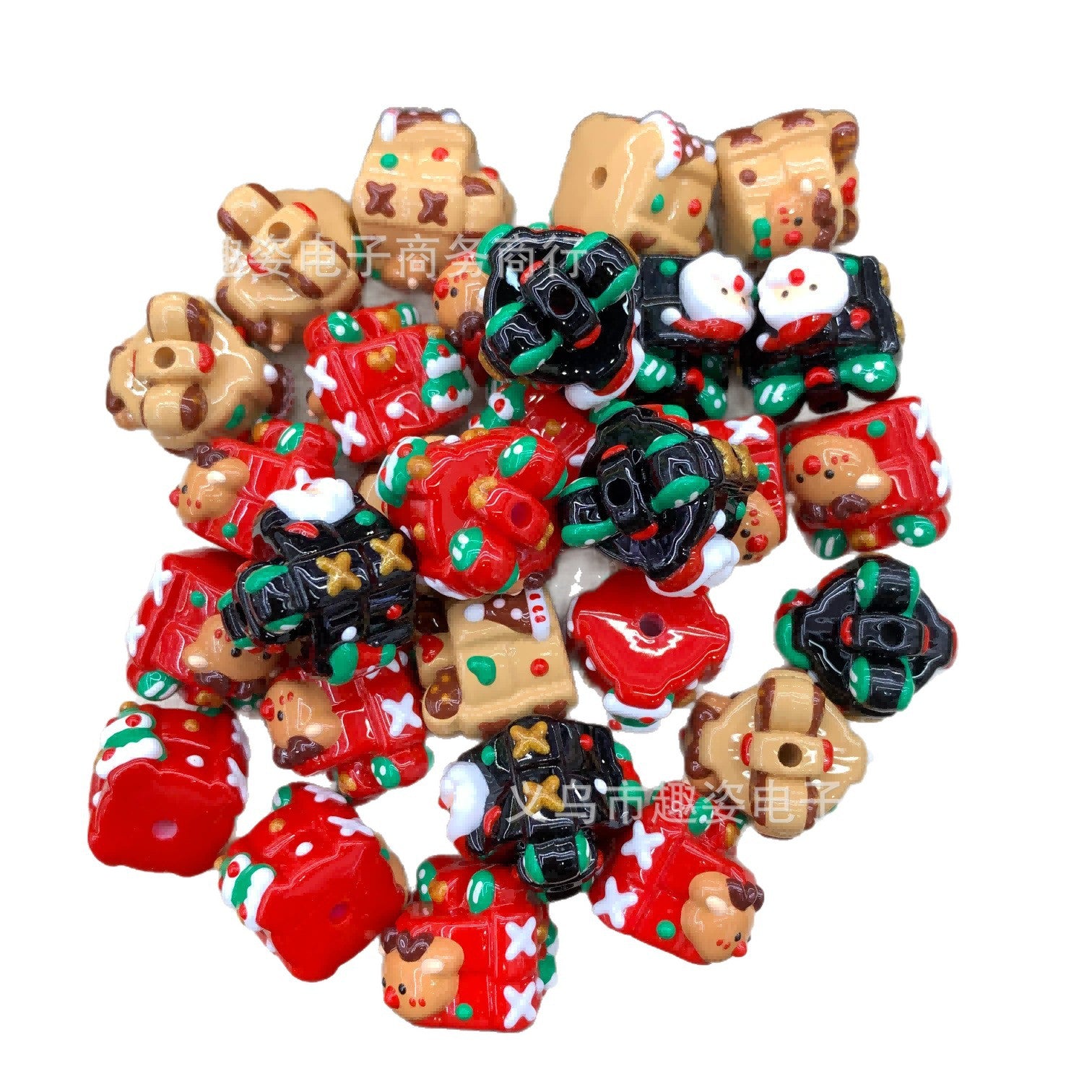 Wholesale 10pcs  Christmas gift box beading Acrylic Beads