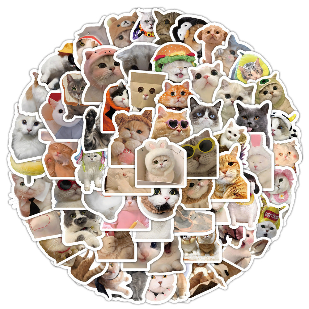 Wholesale 100 Cartoon Cute Kittens and Puppies Waterproof Vinyl Stickers