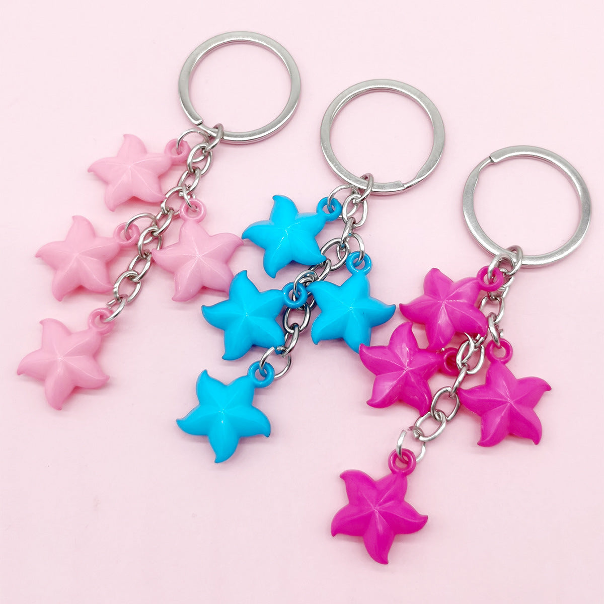 Wholesale Acrylic Starfish Keychain Small Pendant Gifts
