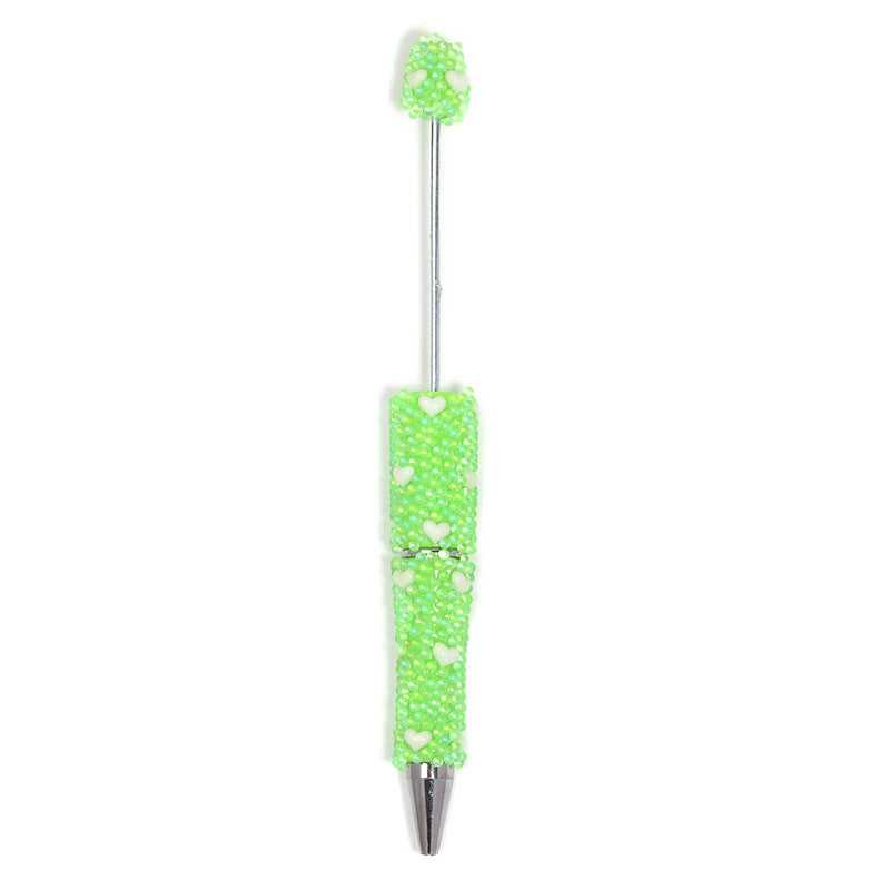 Wholesale 5pcs beadable pens DIY glass mermaid bead love full diamond bead pen