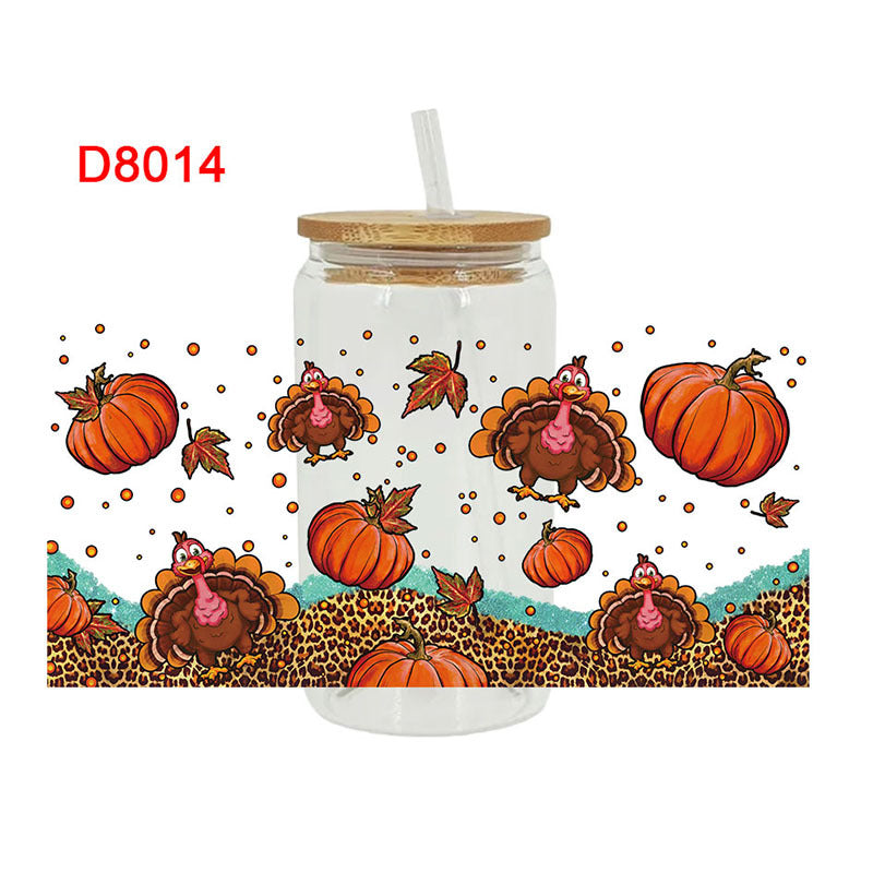 Wholesale Cute Pumpkin Series 16oz Cup UV DTF Wraps