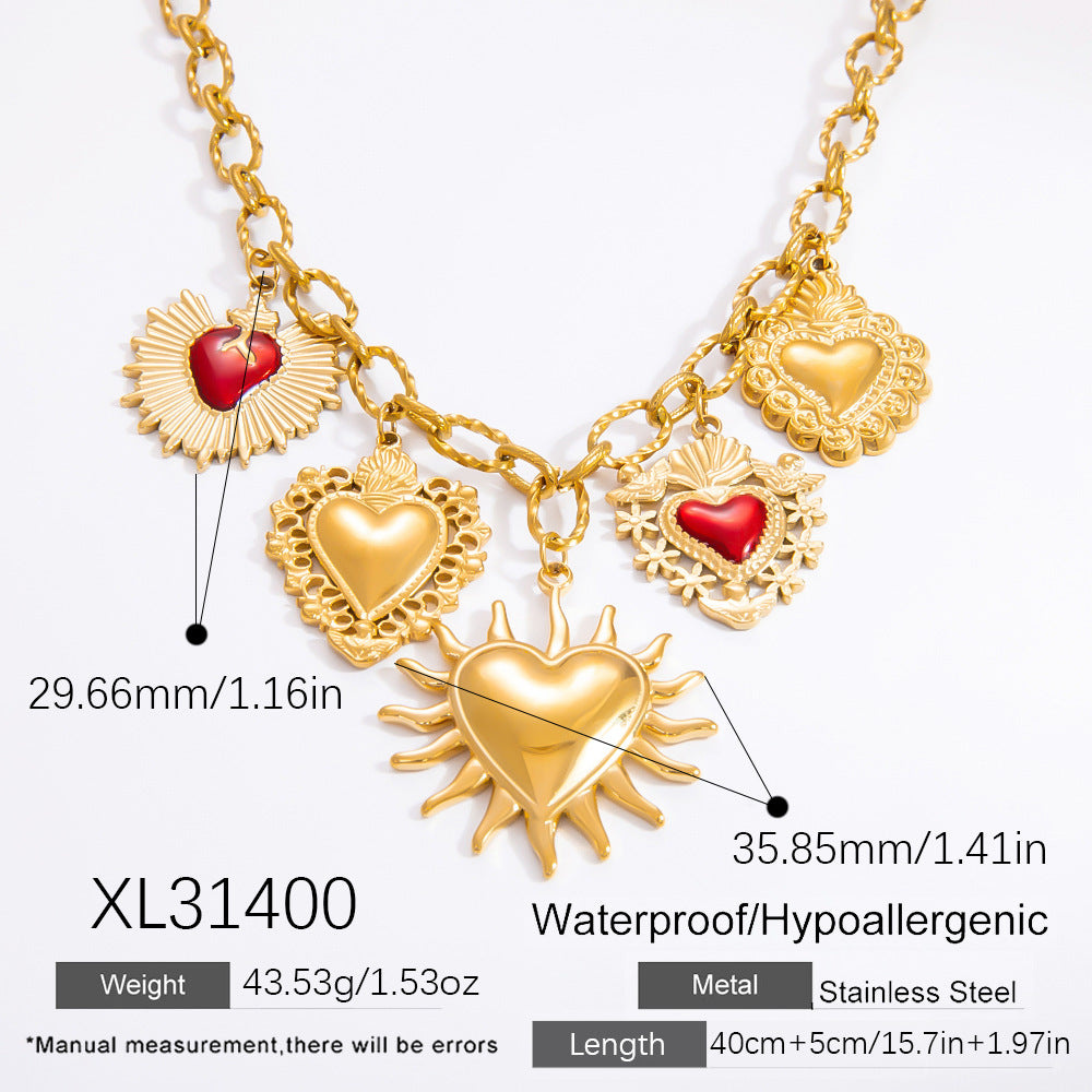 Wholesale INS style handmade pearl heart pendant