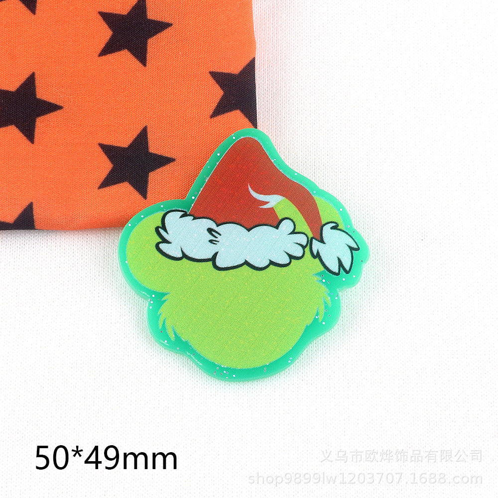 Wholesale 10pcs/pack Cute Cartoon Christmas Ornaments with Acrylic