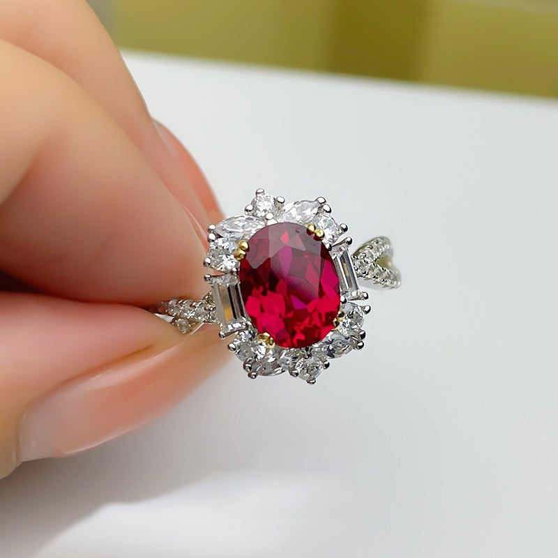 Wholesale 3 carat artificial ruby ring