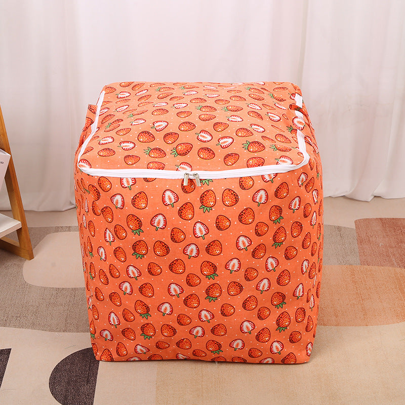 Wholesale Cotton and Linen Foldable Zipper Storage Bags