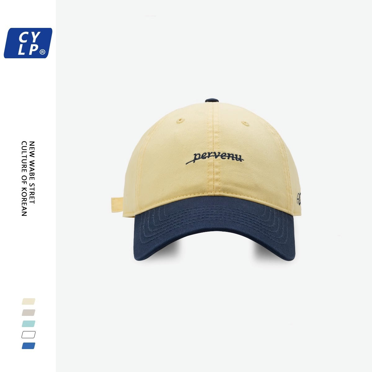 Wholesale Soft top baseball cap with contrast brim and lettering embroidery