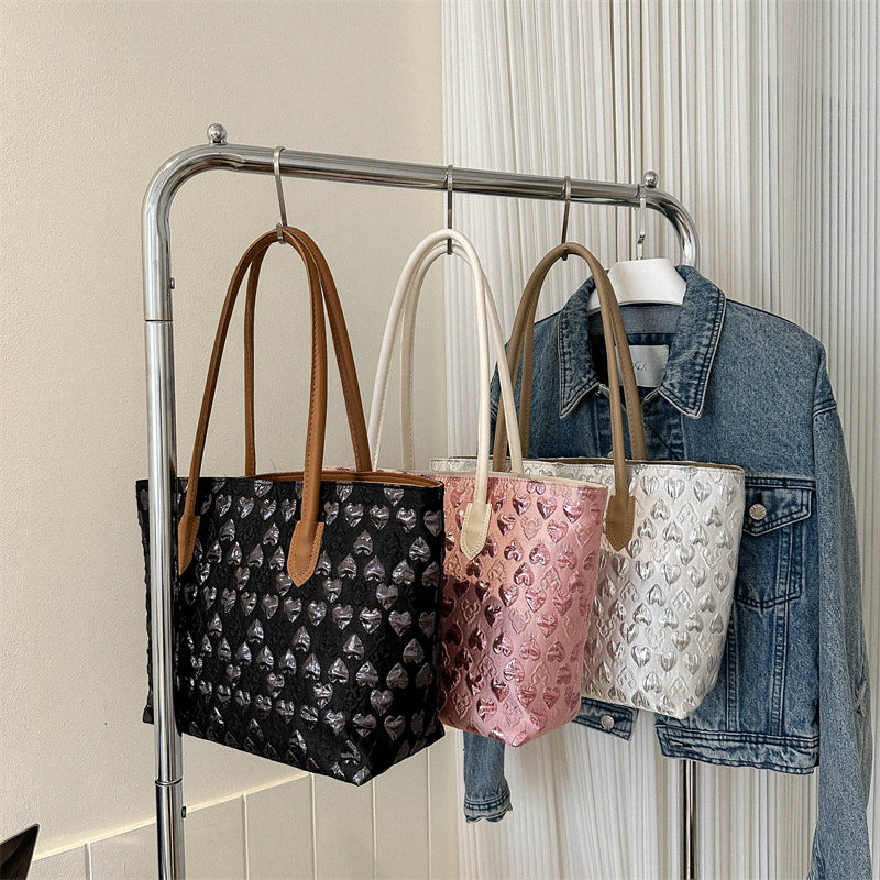 Wholesale Love Leather Large Capacity Tote Bag Handbag