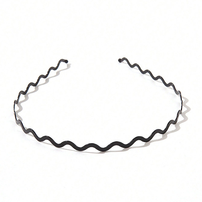 Wholesale Metal Wave Thin Hairband Gold Thin Style