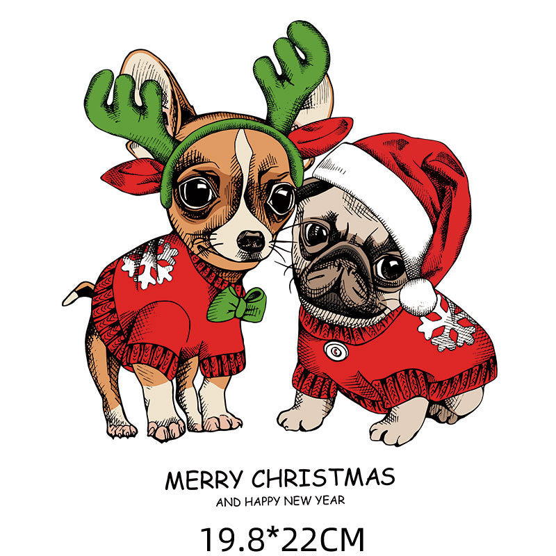 Wholesale Cartoon Santa hat heat transfer pattern   UV DTF Ready to Press Transfers Wraps