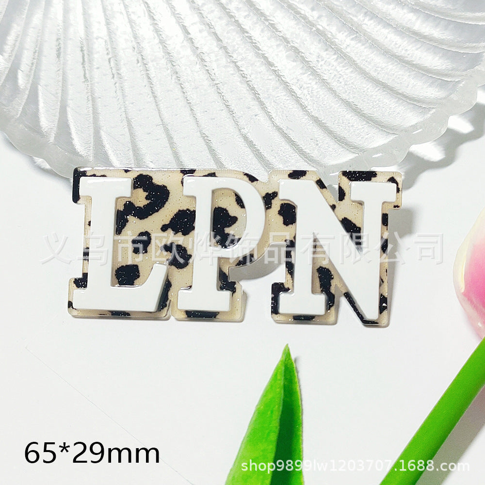 Wholesale 10pcs  New Loose Powder Acrylic Letters Luminous Girl Bag Pendant