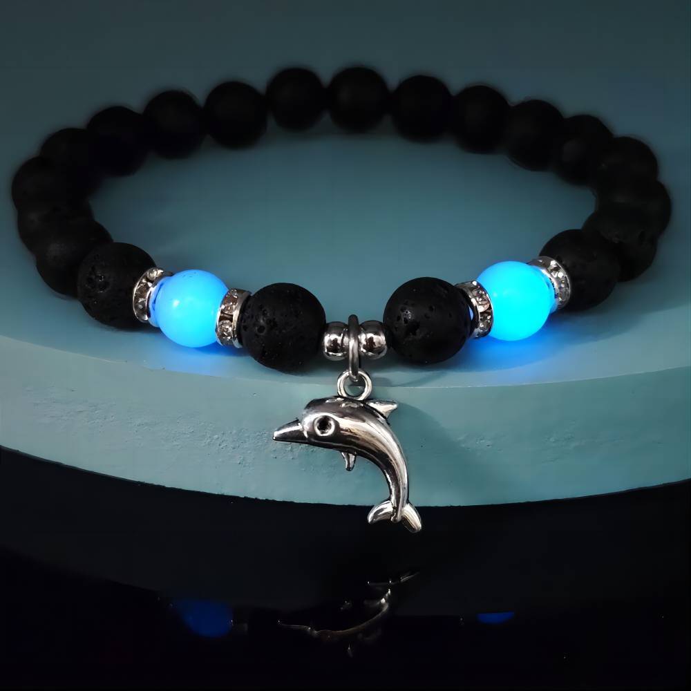 Wholesale  Agate Luminous Jewelry Volcanic  Volcanic Stone Bracelet