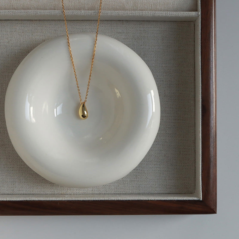 Wholesale 18K Gold Plated Water Drop Necklace Clavicle Chain