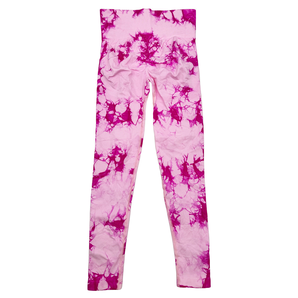 Wholesale new quick-drying tie-dyed yoga pants seamless stretch tight sports pants Peach Hip lifting fitness pants