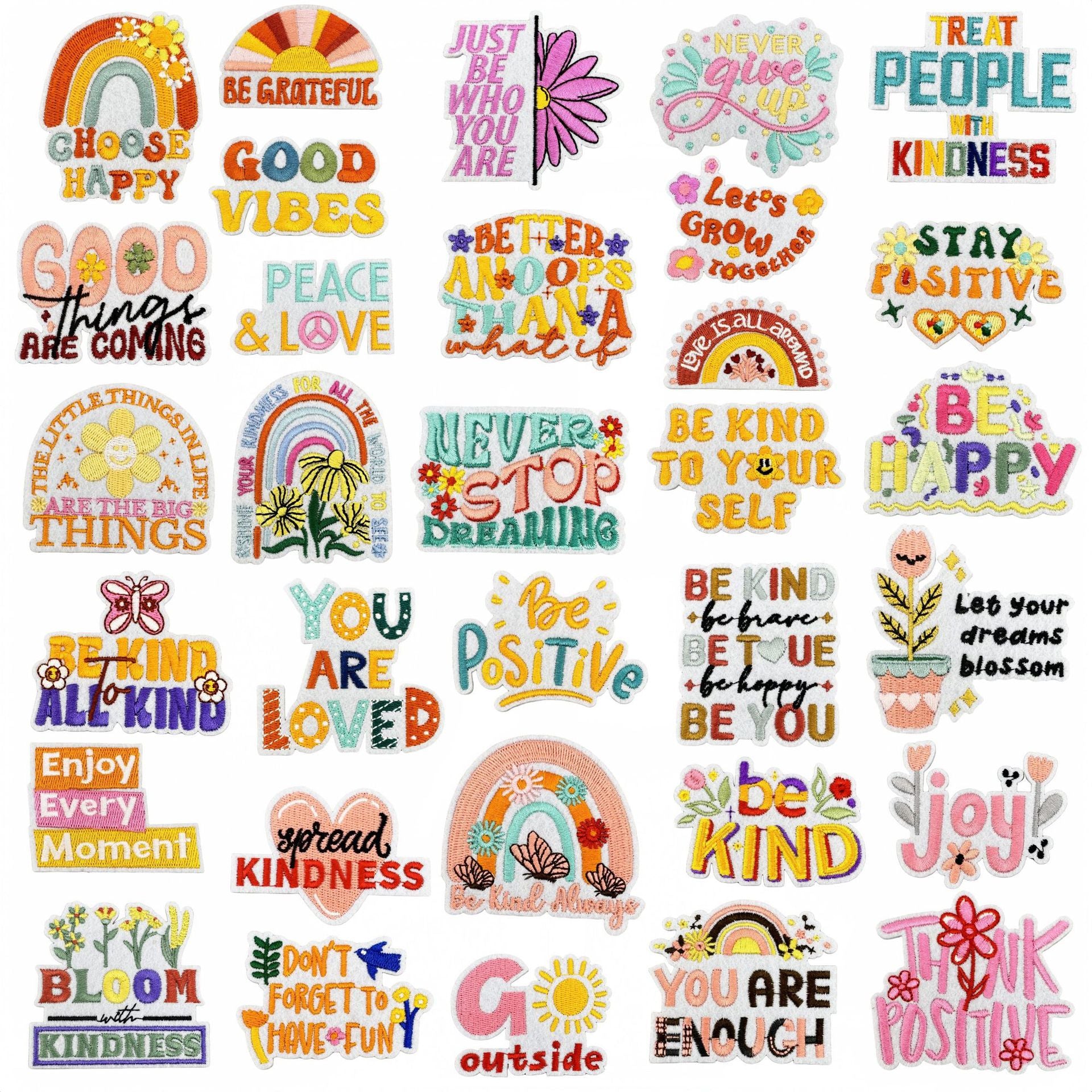 Wholesale Colorful English Letter Embroidered Iron On Patch Stylish Backpack Travel Decoration Gift
