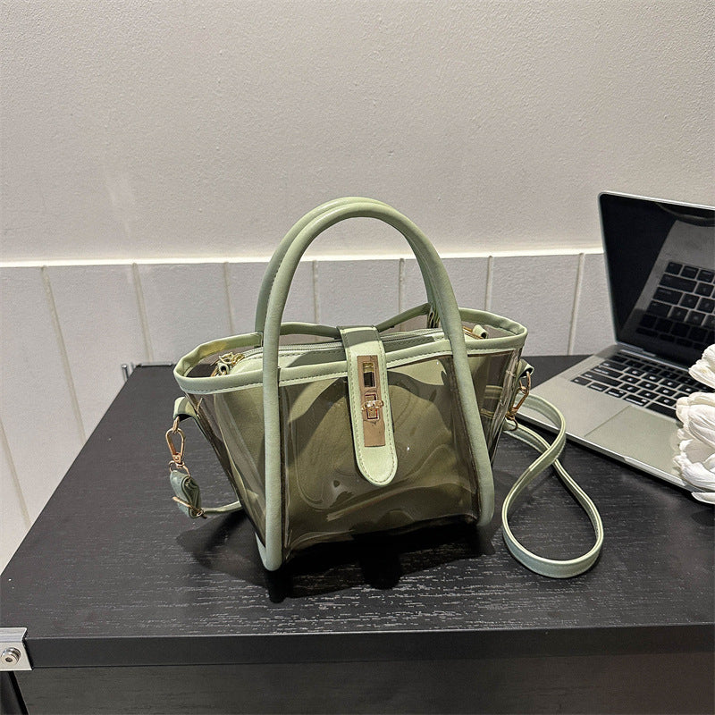 Bolso de hombro de gelatina transparente de PVC al por mayor