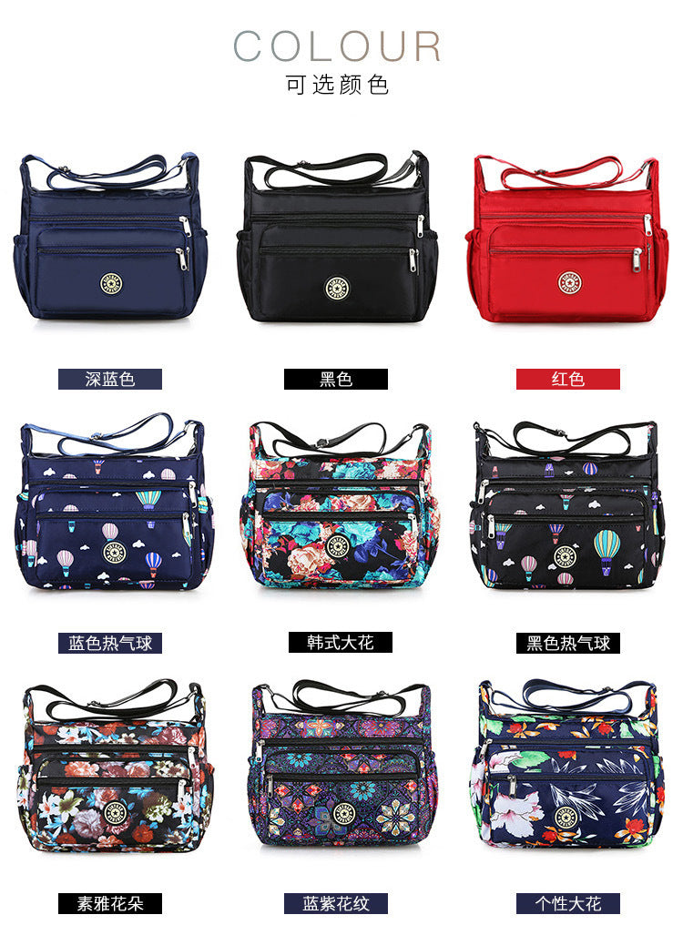 Wholesale Flower Cloth Oxford Cloth Single Shoulder Practical Middle aged Canvas Back Shoulder Bags