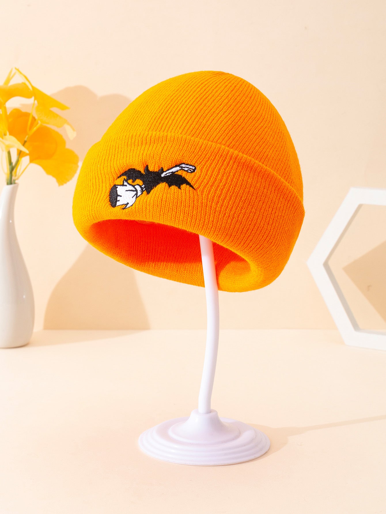 Wholesale Halloween Orange Cartoon Knitted Wool Hat