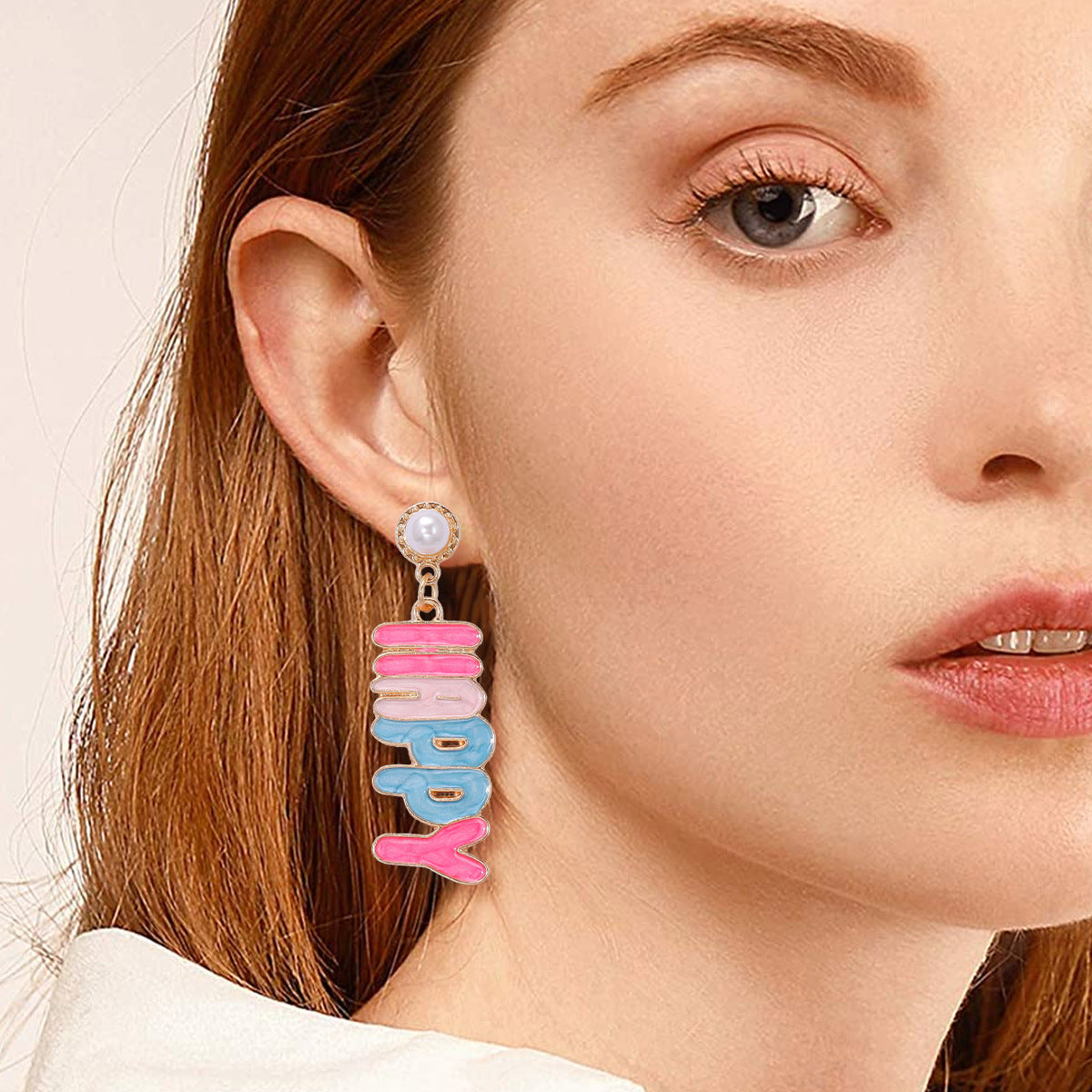 Wholesale Easter Oil Drop Alloy Earrings