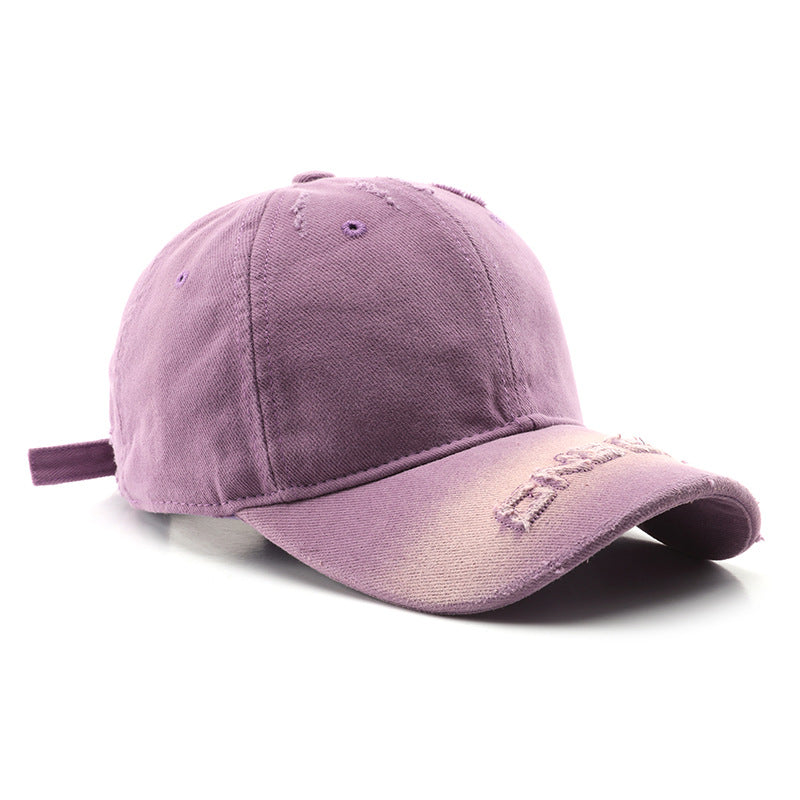 Wholesale Vintage Perforated Letter Embroidered Cotton Baseball Caps