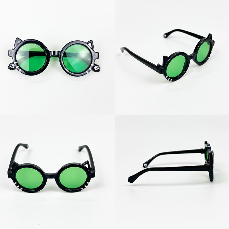 Wholesale 6. 5cm wide cat sunglasses  Doll Accessories
