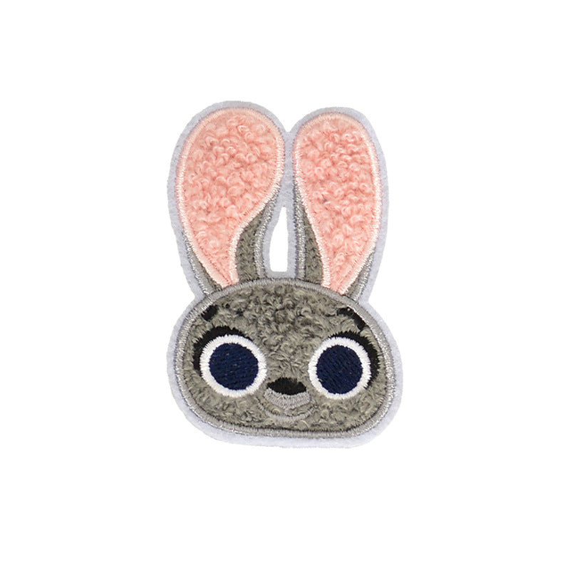 Wholesale Cute Puppy Rabbit Cartoon Embroidered Patches For Kids Clothes Repair And DIY Crafts