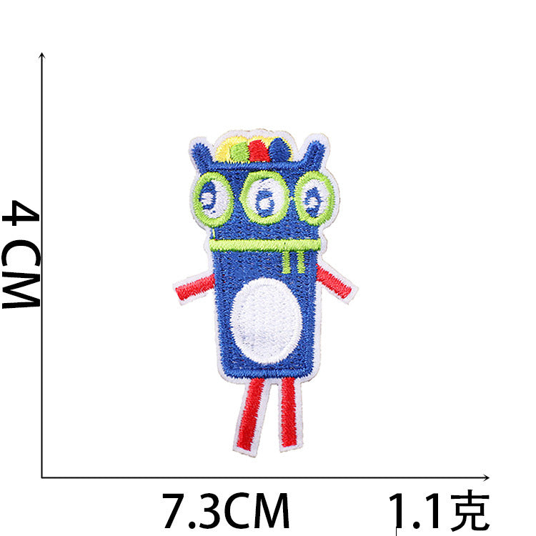 Wholesale Mixed Cartoon Cat And Astronaut Embroidered Patches Polyester Self Adhesive Clothing Decorative Accent For Everyday Boutique And Gift