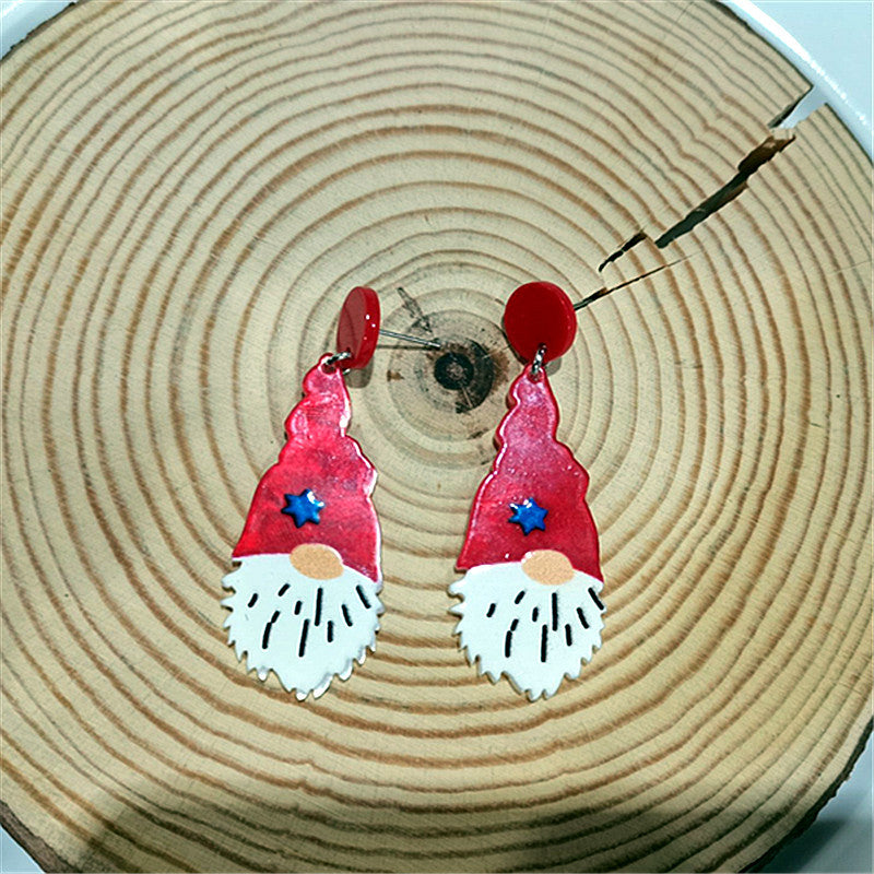 Wholesale Christmas Snowman House Cup Acrylic Earrings