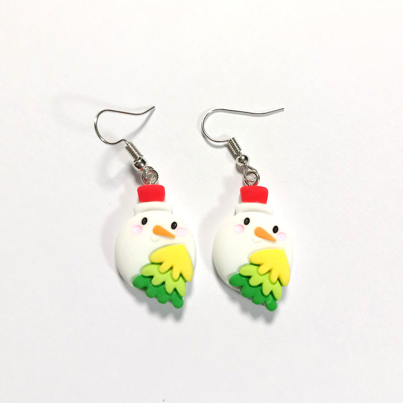 Wholesale Christmas Series Holiday Cartoon Resin Cute Earrings