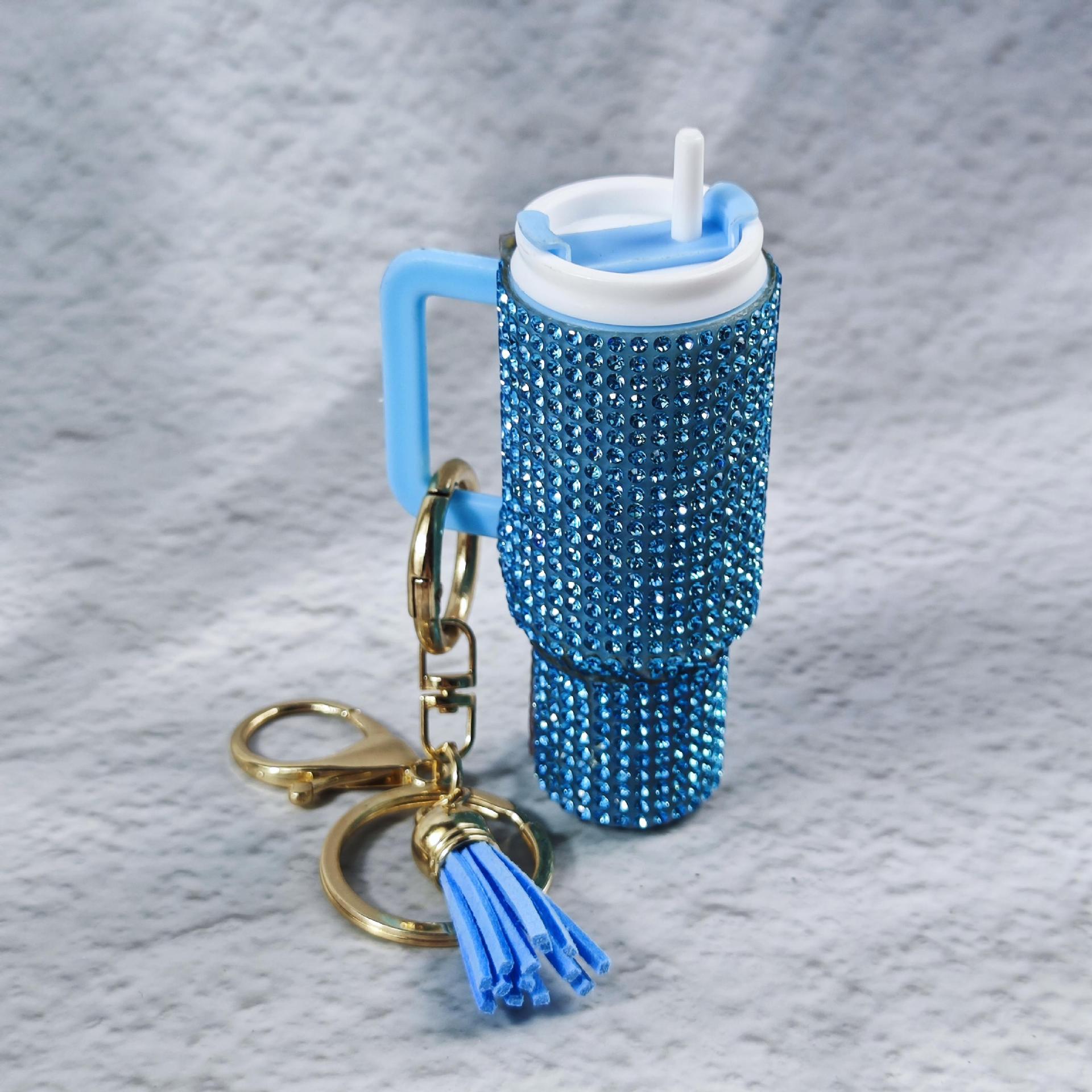 Wholesale  Mini Ice cup Keychain Diamond New Product Keychain Pendant Mother's Day Keychain Can Hold Lipstick Backpack Pendant
