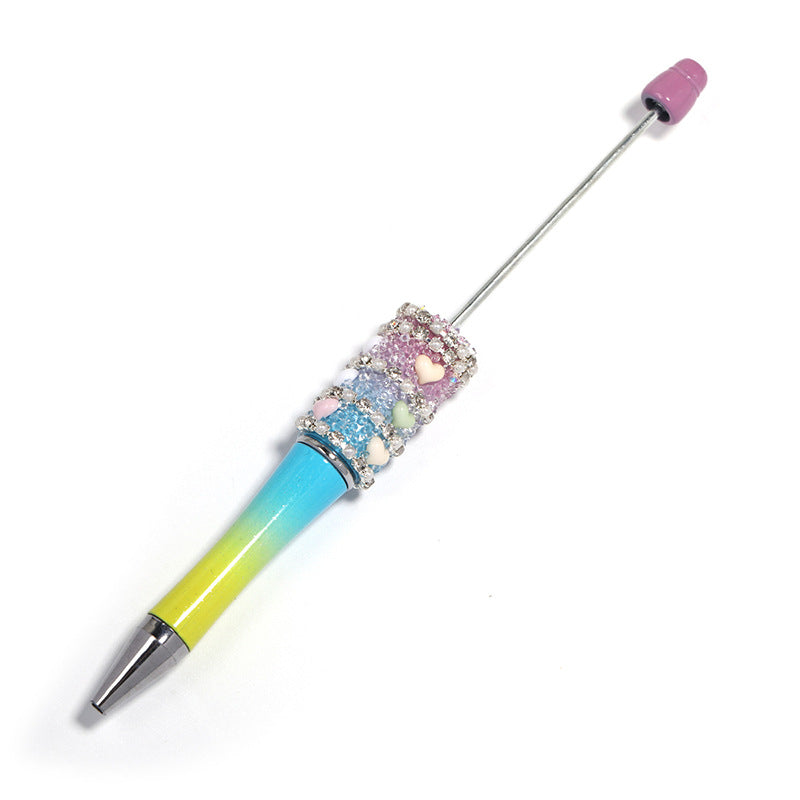 Wholesale beadable pens Flash rhinestone diy beadable pen