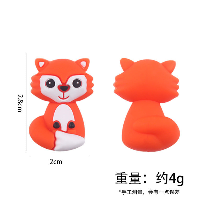 Wholesale 3pcs 3D New baby products cartoon silicone koala small tooth glue creative DIY baby molars nipple anti-chain accessories